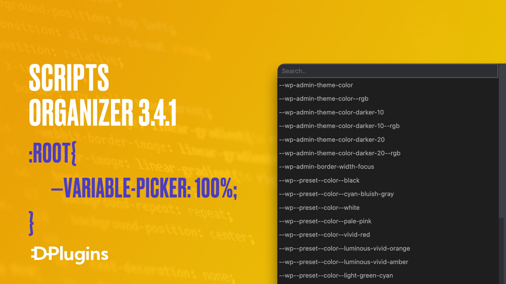 Scripts Organizer 3.4.1 - CSS Variable Picker