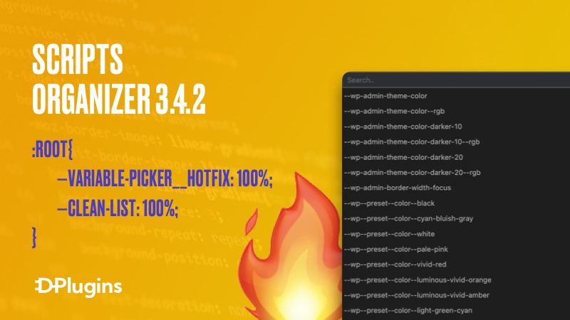 Scripts Organizer 3.4.2 – CSS Variable Picker Hotfix and Clean list