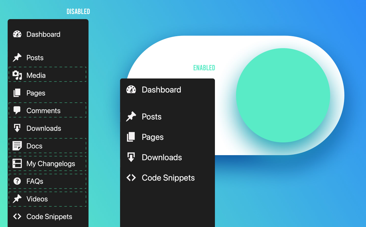 WP Admin Cleaner 1.4.0 - Reorder menu items