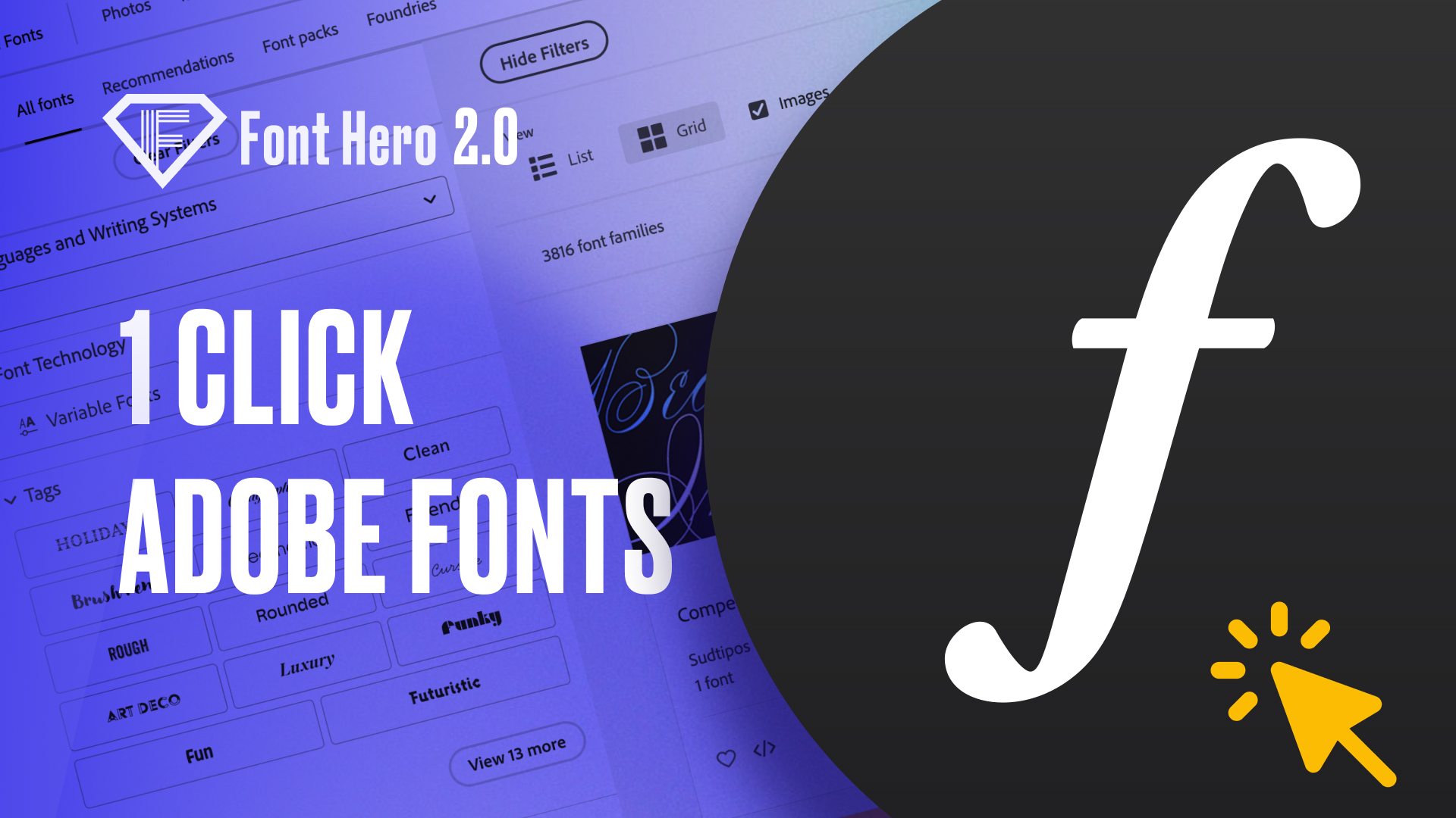 Adobe Fonts inside Font Hero